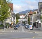 Blick vom Bahnhof Richtung Bahnhofstrasse